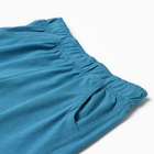 Комплект для мальчика (футболка/шорты), цвет голубой/индиго, рост 128 см - фото 24654145