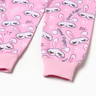 Пижама для девочки (футболка/брюки), цвет розовый, рост 128 см - фото 24654219