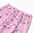 Пижама для девочки (футболка/брюки), цвет розовый, рост 134 см - фото 24654223