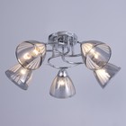 Люстра "Поли" 5х60Вт Е27 Хром 58х58х24см - фото 24632169