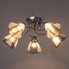 Люстра "Поли" 5х60Вт Е27 Хром 58х58х24см - фото 24632170