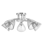 Люстра "Поли" 5х60Вт Е27 Хром 58х58х24см - фото 24632172