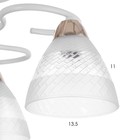 Люстра "Линда" 3х60Вт Е27 Белый, золото 47х47х23см - фото 24632181