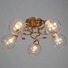 Люстра "Алеста" 5х60Вт Е27 Золото 58х58х23см - фото 24632212