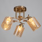 Люстра "Кейти" 3х60Вт Е27 Золото 48х48х28см - фото 24632220