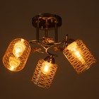 Люстра "Кейти" 3х60Вт Е27 Золото 48х48х28см - фото 24632221