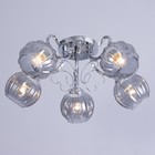 Люстра "Эшли" 5х40Вт Е27 Хром 55х55х20см - фото 24632238