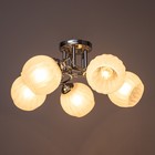 Люстра "Селена" 5х40Вт Е27 Хром 52х52х21см - фото 24632309