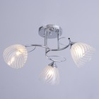 Люстра "Нора" 3х60Вт Е27 Хром 52х52х26см - фото 24632326