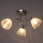 Люстра "Нора" 3х60Вт Е27 Хром 52х52х26см - фото 24632327