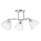 Люстра "Нора" 3х60Вт Е27 Хром 52х52х26см - фото 24632328