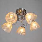 Люстра "Нора" 5х60Вт Е27 Хром 56х56х26см - фото 24612998