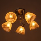 Люстра "Нора" 5х60Вт Е27 Хром 56х56х26см - фото 24612999