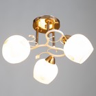 Люстра "Оливия" 3х60Вт Е27 Золото, белый 48х48х28см - фото 24613006