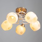 Люстра "Оливия" 5х60Вт Е27 Золото, белый 52х52х28см - фото 24632335