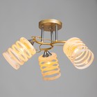 Люстра "Миа" 3х60Вт Е27 Золото, хром 46х46х28см - фото 24654434