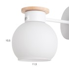 Бра "Паула" 1х40Вт Е27 Белый, дерево 20х13х16см - фото 24654452