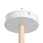 Люстра "Паула" 3х60Вт Е27 Белый, дерево 58х58х30см - фото 24654459