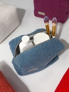 Косметичка дорожная на молнии TEXTURA, цвет синий - Фото 3