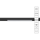 Магнитный трековый светильник Arte Lamp Linea A4663PL-1BK, LED, 20 Вт, 2.2х60.5х4.3 см, 1020 Лм, чёрный - фото 4484205