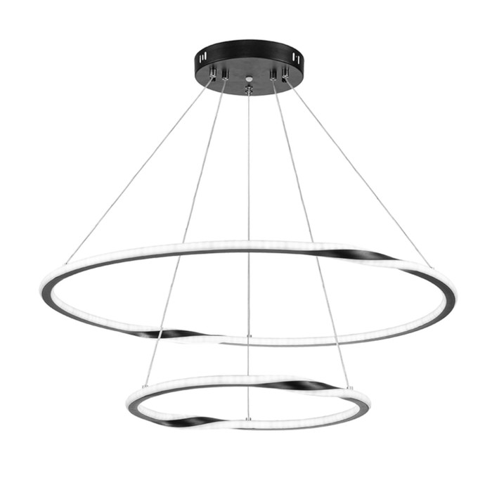 Люстра подвесная Arte Lamp Veritate A2211SP-2BK, LED, 60 Вт, 70х70х150 см, 3000 Лм, чёрный - Фото 1