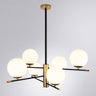 Люстра на штанге Arte Lamp Arkab A2225LM-6BK, E14, 6х40 Вт, 75х75х56 см, чёрный - Фото 2