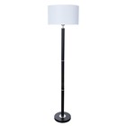 Торшер Arte Lamp Robert A5029PN-1SS, E27, 60 Вт, 40х40х160 см, чёрный - фото 306213494