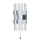Светильник настенный Arte Lamp Montreal A1034AP-2CC, E14, 2х60 Вт, 15х12х30 см, хром, прозрачный - фото 4387348
