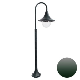 Парковый светильник Arte Lamp Malaga A1086PA-1BGB, E27, 75 Вт, 28х33х120 см, медный, зелёный