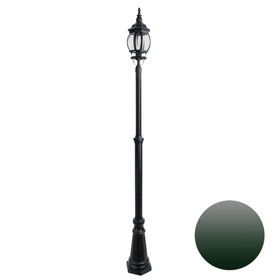 Парковый светильник Arte Lamp Atlanta A1047PA-1BGB, E27, 75 Вт, 16х16х226 см, медный, зелёный