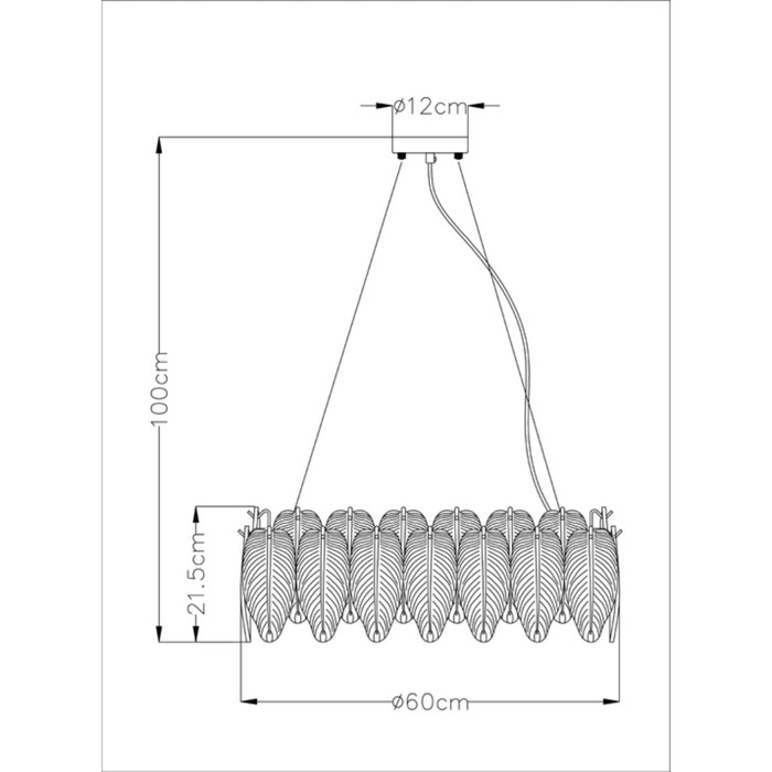 Люстра подвесная Arte Lamp Evie A4052SP-8SG, E14, 8х40 Вт, 60х60х22 см, золотистый - Фото 1