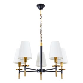 Люстра подвесная Arte Lamp Riccardo A4075LM-5BK, E14, 5х40 Вт, 52х52х47 см, чёрный