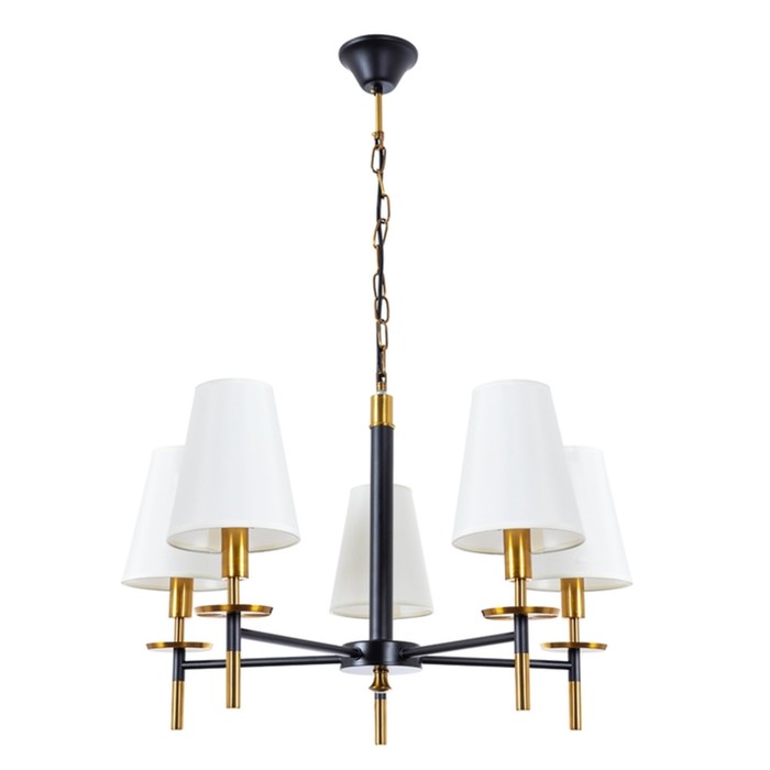 Люстра подвесная Arte Lamp Riccardo A4075LM-5BK, E14, 5х40 Вт, 52х52х47 см, чёрный - Фото 1