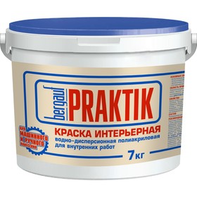 Краска интерьерная Bergauf Praktik для внутренних работ U ЛЕТО-ЗИМА, 7кг 10264465