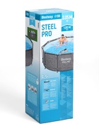 Бассейн каркасный Steel Pro, 305×100 см, круглый, цвет графит, 561MQ Bestway - Фото 7