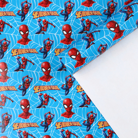 Упаковочная бумага, 70х100 см, Человек-паук (комплект 10 шт)