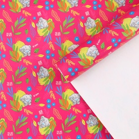 Бумага упаковочная глянцевая, розовая, 70х100 см (комплект 10 шт)