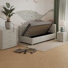 Кровать «Помпиду» с ПМ, 120×210 см, правая, премиум велюр, цвет лунный луч - Фото 2