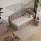 Кровать «Помпиду» без ПМ, 80×190 см, правая, премиум велюр цвет пыльная роза - Фото 5