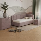 Кровать «Помпиду» без ПМ, 80×190 см, правая, премиум велюр цвет пыльная роза - Фото 7