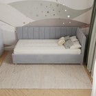 Кровать «Помпиду» с ПМ, 90×190 см, правая, премиум велюр, цвет звёздная пыль - Фото 7