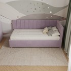Кровать «Помпиду» с ПМ, 120×200 см, правая, премиум велюр, цвет пыльная сирень - Фото 7