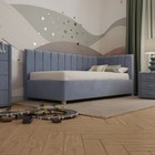 Кровать «Помпиду» с ПМ, 90×210 см, правая, премиум велюр, цвет лондонский туман - Фото 5