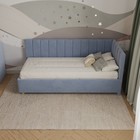 Кровать «Помпиду» с ПМ, 110×210 см, правая, премиум велюр, цвет лондонский туман - Фото 7