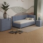 Кровать «Помпиду» с ПМ, 110×210 см, правая, премиум велюр, цвет лондонский туман - Фото 8