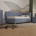 Кровать «Помпиду» без ПМ, 80×190 см, правая, премиум велюр, цвет лондонский туман - Фото 4