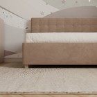 Кровать «Версаль» с ПМ, 90×190 см, с бортиком, правая, премиум велюр, пески касабланки - Фото 4