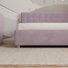 Кровать «Версаль» с ПМ, 90×190 см, с бортиком, правая, премиум велюр, цвет пыльная сирень - Фото 4