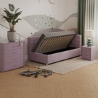 Кровать «Версаль» с ПМ, 90×190 см, с бортиком, правая, премиум велюр, цвет пыльная сирень - Фото 2
