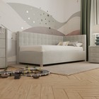Кровать «Версаль» без ПМ, 80×190 см, с бортиком, правая, премиум велюр, цвет лунный луч - Фото 5
